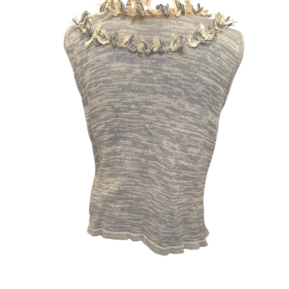 Storybook Knits Gray and Cream Knit Top